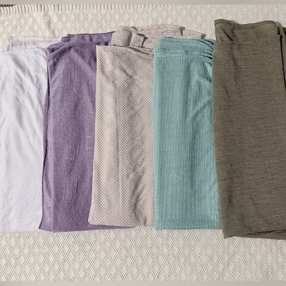 Set of Five Soft Fabric Pieces of woman hijab
